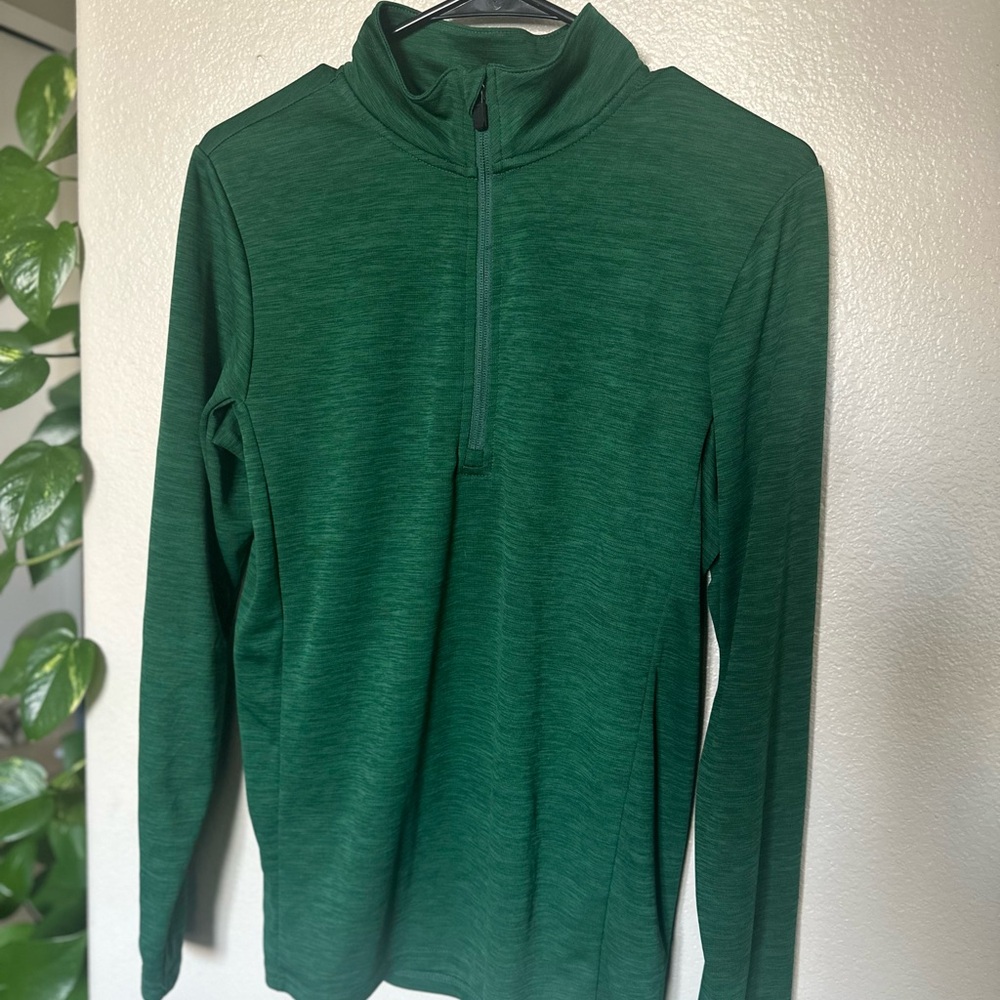 Russell Athletic Forest Green Quarter-Zip Pullover
